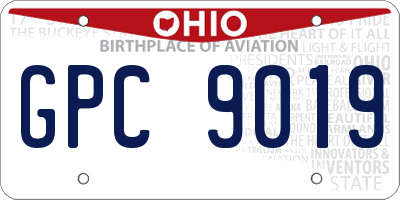 OH license plate GPC9019