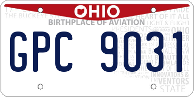 OH license plate GPC9031