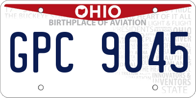 OH license plate GPC9045