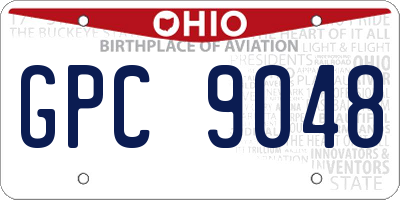 OH license plate GPC9048