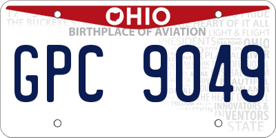 OH license plate GPC9049