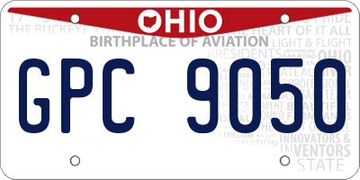 OH license plate GPC9050