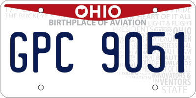 OH license plate GPC9051