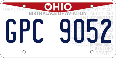 OH license plate GPC9052