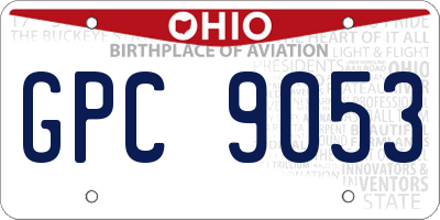 OH license plate GPC9053