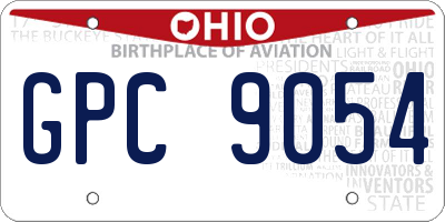 OH license plate GPC9054