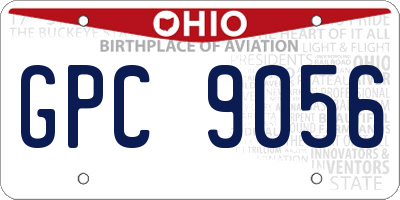 OH license plate GPC9056