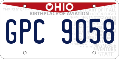 OH license plate GPC9058