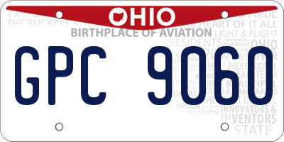 OH license plate GPC9060