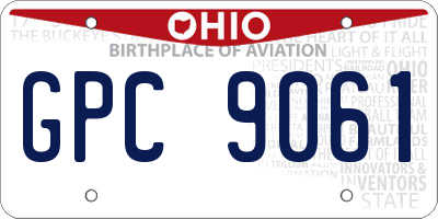 OH license plate GPC9061