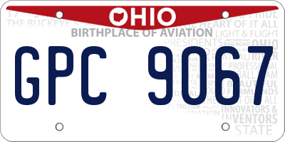 OH license plate GPC9067
