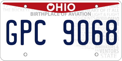 OH license plate GPC9068