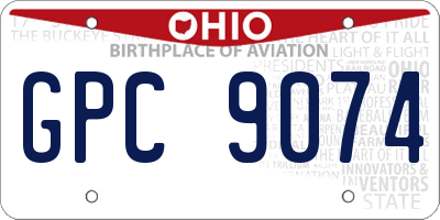 OH license plate GPC9074