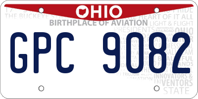 OH license plate GPC9082