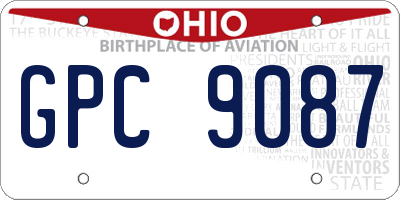 OH license plate GPC9087