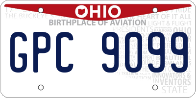 OH license plate GPC9099