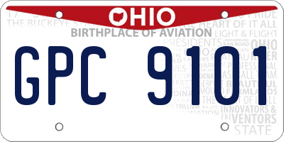 OH license plate GPC9101