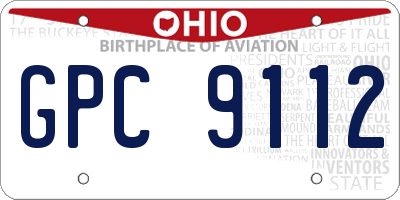 OH license plate GPC9112