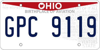 OH license plate GPC9119