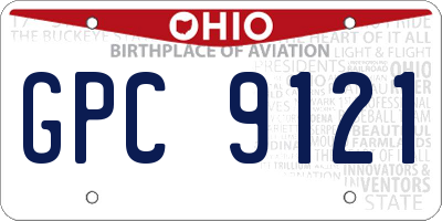 OH license plate GPC9121