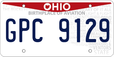 OH license plate GPC9129