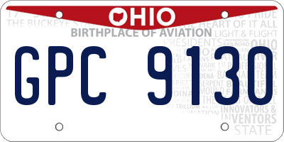 OH license plate GPC9130