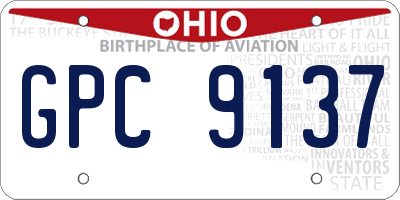 OH license plate GPC9137