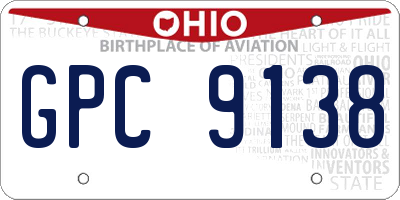 OH license plate GPC9138