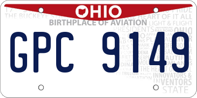 OH license plate GPC9149