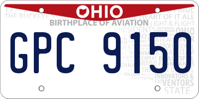 OH license plate GPC9150