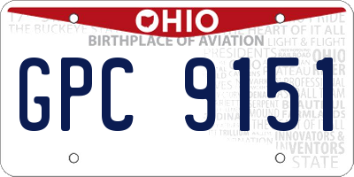 OH license plate GPC9151