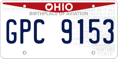 OH license plate GPC9153