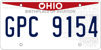 OH license plate GPC9154