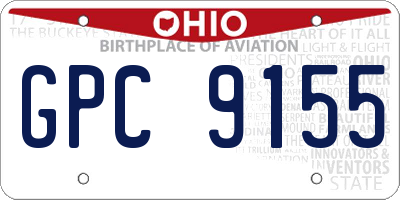 OH license plate GPC9155