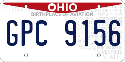 OH license plate GPC9156
