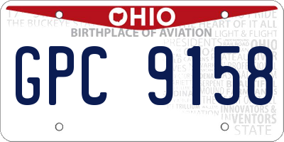 OH license plate GPC9158