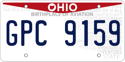 OH license plate GPC9159