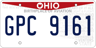 OH license plate GPC9161