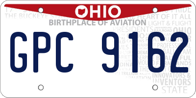 OH license plate GPC9162