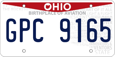 OH license plate GPC9165