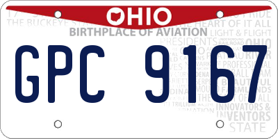 OH license plate GPC9167