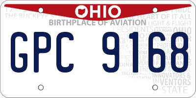 OH license plate GPC9168