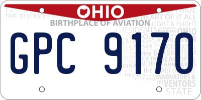 OH license plate GPC9170
