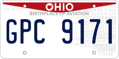 OH license plate GPC9171