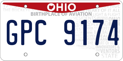 OH license plate GPC9174