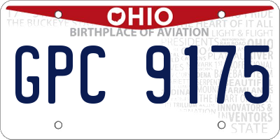 OH license plate GPC9175