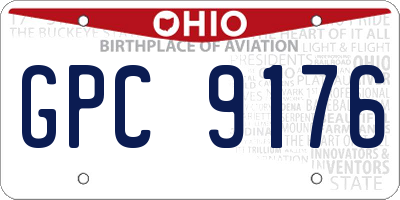 OH license plate GPC9176