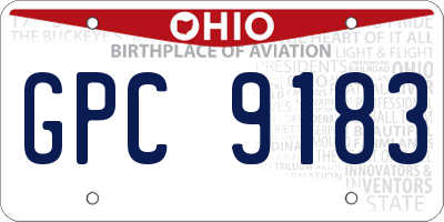 OH license plate GPC9183