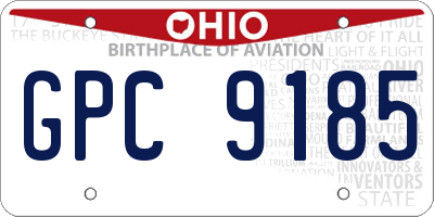 OH license plate GPC9185