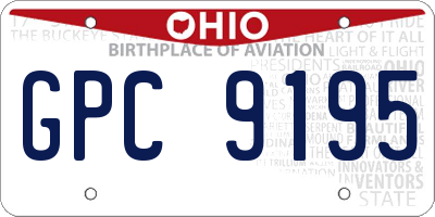 OH license plate GPC9195